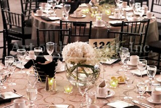 Table Setting, white tablecloth