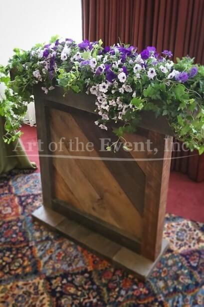 Chateau wooden flower display