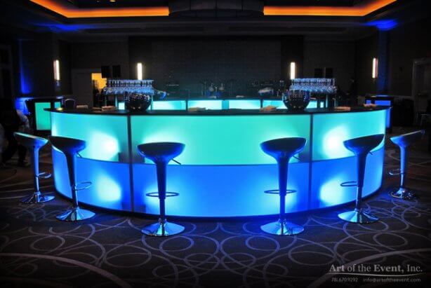 Glow serpentine themed bar